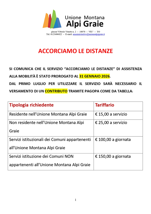 Accorciamo le distanze