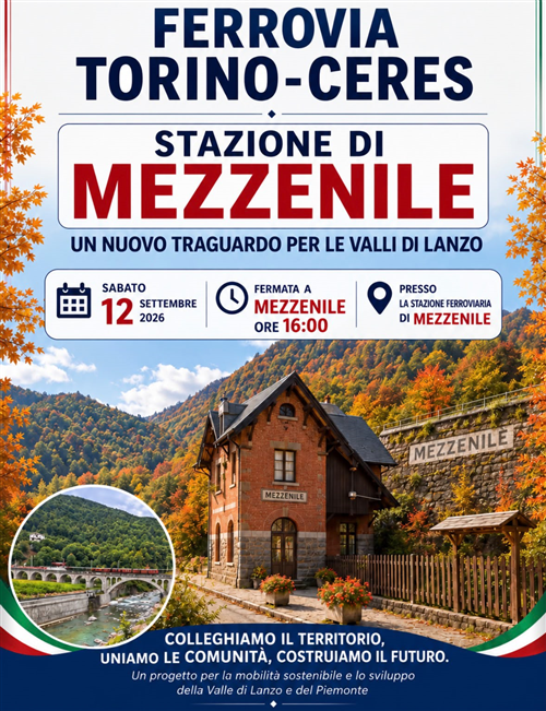 Inaugurazione tratta ferroviaria Germagnano Ceres sabato 12 settembre 2026