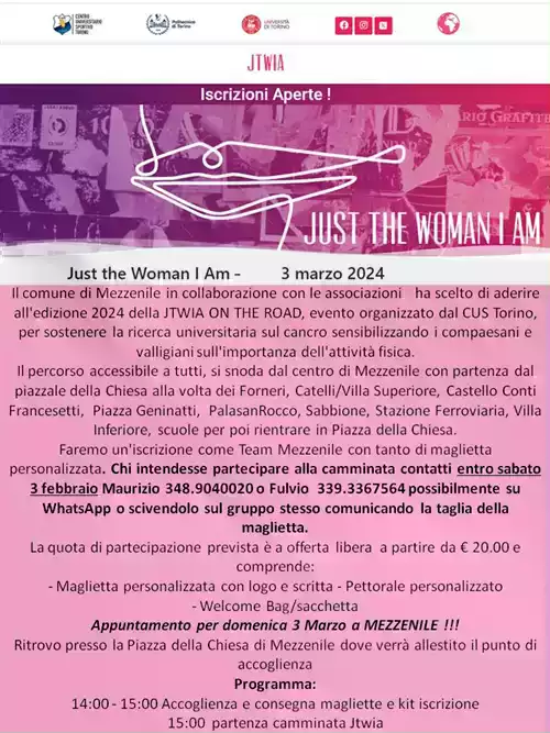 Just the Woman I Am - 3 marzo 2024 - Passeggiata a sostegno della ricerca universitaria sul cancro